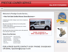 Tablet Screenshot of prestigecourierservice.com